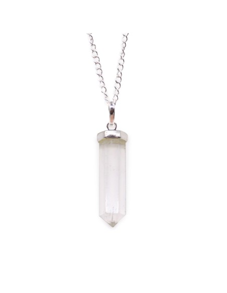 Pendentif pointe en cristal de roche – Alignement