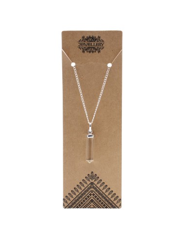 Pendentif pointe en cristal de roche – Alignement