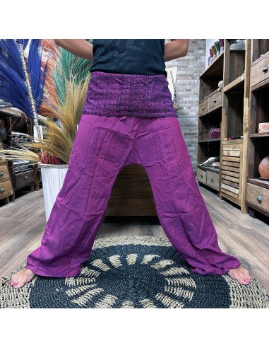 Pantalon yoga & festival – Mandala pêcheur thaï violet