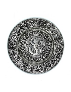 Porte?encens rond Om – Aluminium poli