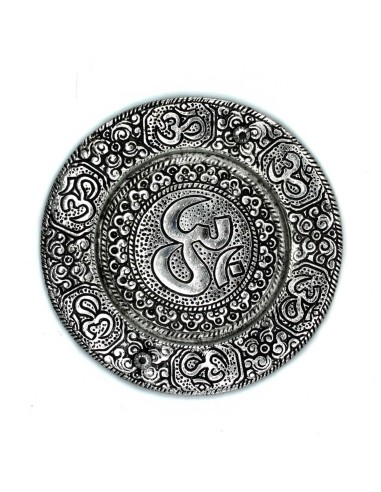 Porte?encens rond Om – Aluminium poli