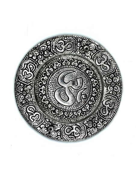 Porte?encens rond Om – Aluminium poli