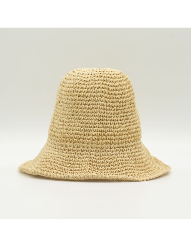 Chapeau de paille floppy pour le soleil – Beige naturel