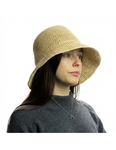 Chapeau de paille floppy pour le soleil – Beige naturel