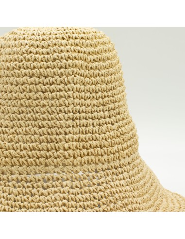 Chapeau de paille floppy pour le soleil – Beige naturel