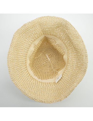 Chapeau de paille floppy pour le soleil – Beige naturel