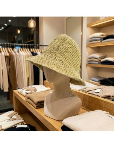 Chapeau de paille floppy pour le soleil – Beige naturel