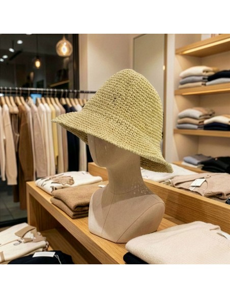 Chapeau de paille floppy pour le soleil – Beige naturel