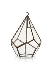 Terrarium en verre pentagonal – Jardin zen