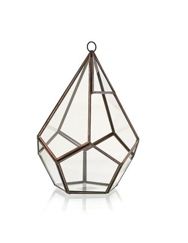 Terrarium en verre pentagonal – Jardin zen