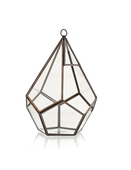 Terrarium en verre pentagonal – Jardin zen