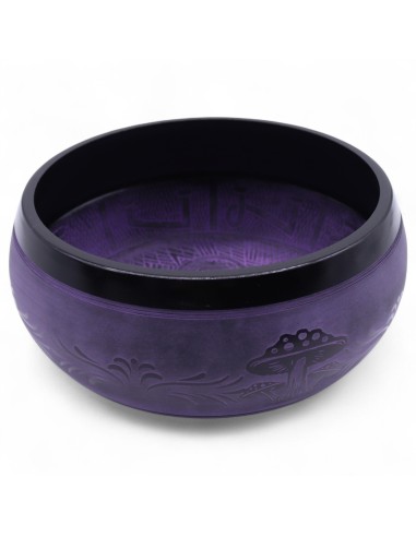 Bol tibétain sculptural – Champignon Purple Haze