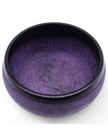 Bol tibétain sculptural – Champignon Purple Haze
