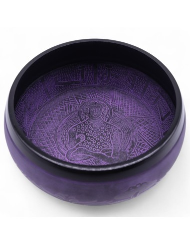 Bol tibétain sculptural – Champignon Purple Haze