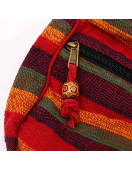 Sac bandoulière du Népal – Rouge coucher de soleil