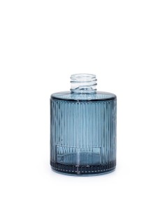 Flacon diffuseur rainuré – Verre bleu fumé 150ml