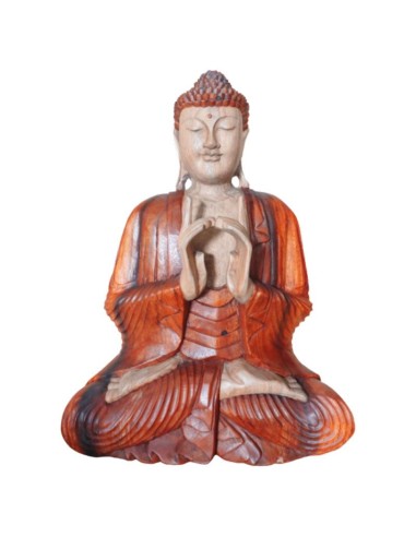 Statue de Bouddha sculptée main – Geste d’offrande