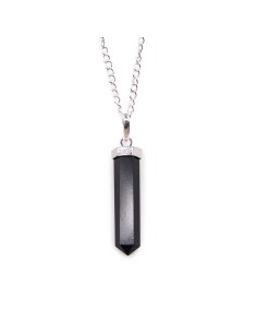 Pendentif pointe classique en agate noire – Ancrage