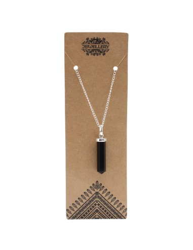Pendentif pointe classique en agate noire – Ancrage