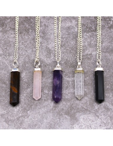 Pendentif pointe classique en agate noire – Ancrage