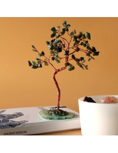 Grand arbre de pierres – Aventurine verte & agate