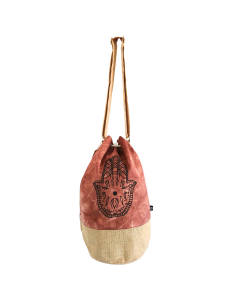Sac à dos naturel effet lavé – Terracotta, Hamsa