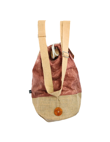 Sac à dos naturel effet lavé – Terracotta, Hamsa