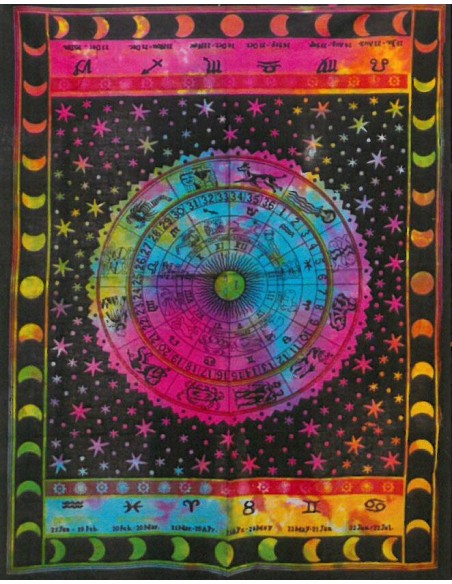 Tenture murale en coton – Zodiaque spirituel