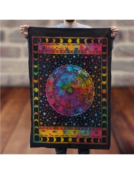 Tenture murale en coton – Zodiaque spirituel