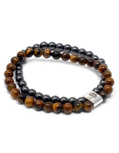 Bracelet magnétique en œil de tigre – Assurance zen