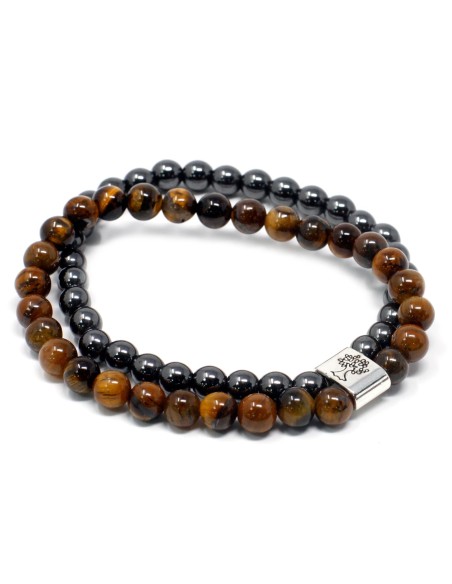 Bracelet magnétique en œil de tigre – Assurance zen
