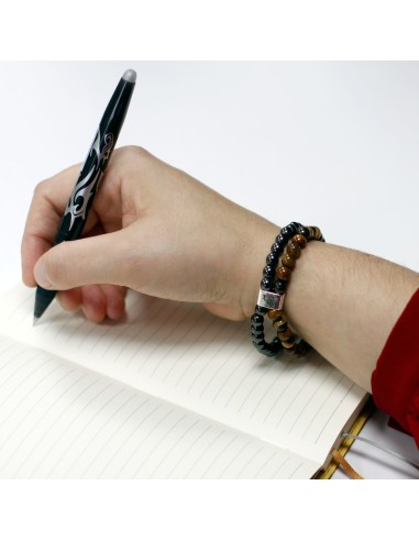 Bracelet magnétique en œil de tigre – Assurance zen