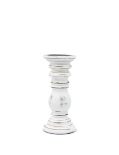 Chandelier classique en bois – Blanc (petit format)
