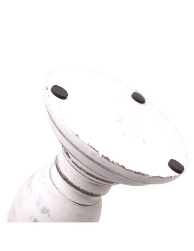 Chandelier classique en bois – Blanc (petit format)