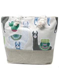 Sac shopper à anses corde – Lamas