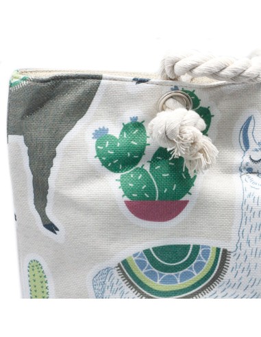 Sac shopper à anses corde – Lamas
