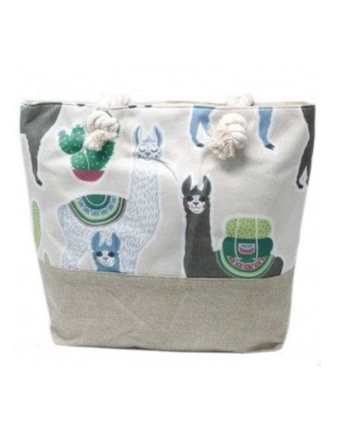 Sac shopper à anses corde – Lamas