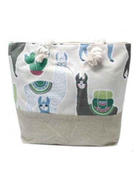 Sac shopper à anses corde – Lamas