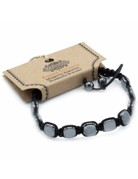 Bracelet Shamballa hématite – Arêtes adoucies