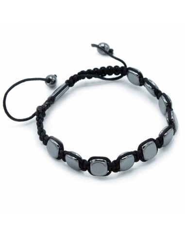 Bracelet Shamballa hématite – Arêtes adoucies