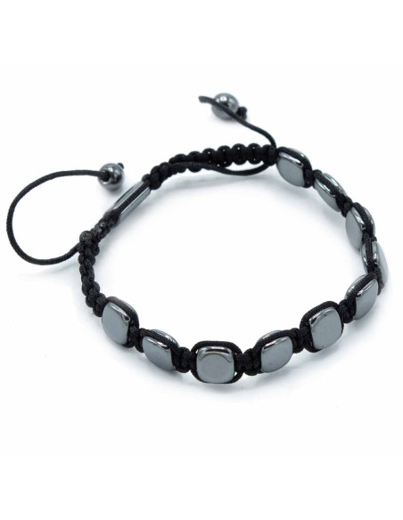 Bracelet Shamballa hématite – Arêtes adoucies