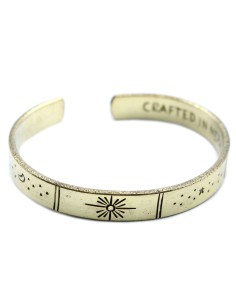 Bracelet inspiration en laiton – Symboles cosmiques