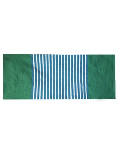 Tapis indien coton 70×170 cm - Bleu/Vert