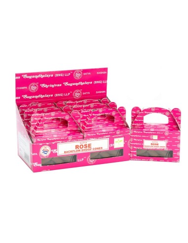 Cônes d’encens à reflux Satya – Rose (boîte de 24)