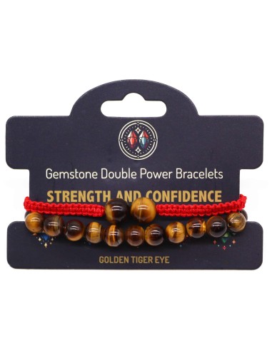 Bracelet double énergie en œil de tigre – Protection