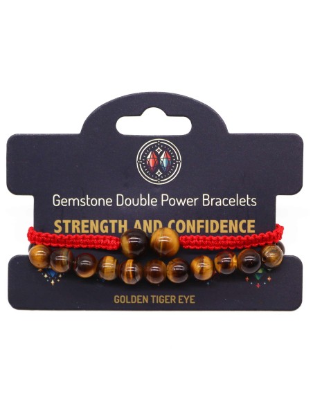 Bracelet double énergie en œil de tigre – Protection