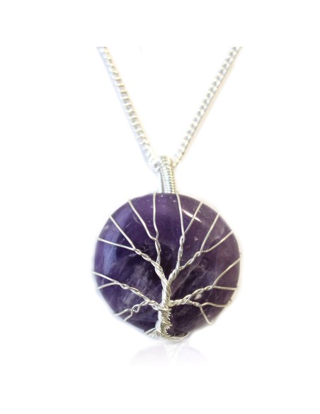 Collier Arbre de Vie en améthyste – Intuition zen