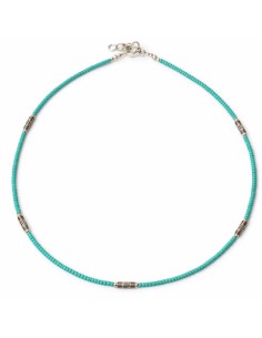 Collier népalais perles fines – Turquoise & goutte