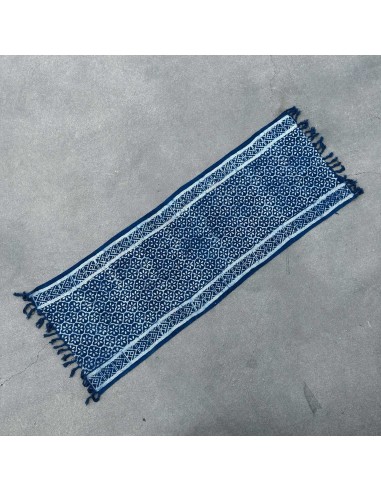 Chemin de table indigo artisanal – Motifs Madjid
