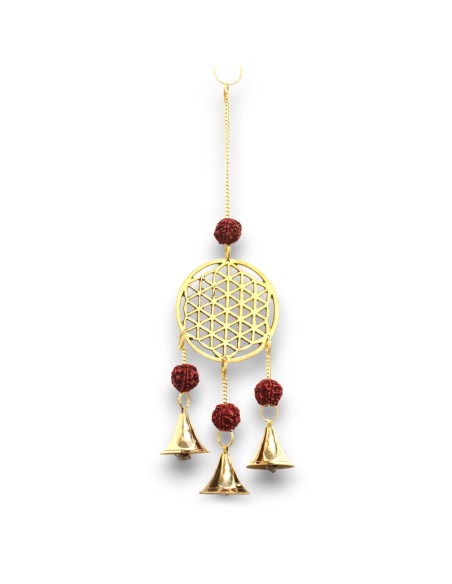 Clochettes indiennes Fleur de Vie & rudraksha – Rituel zen